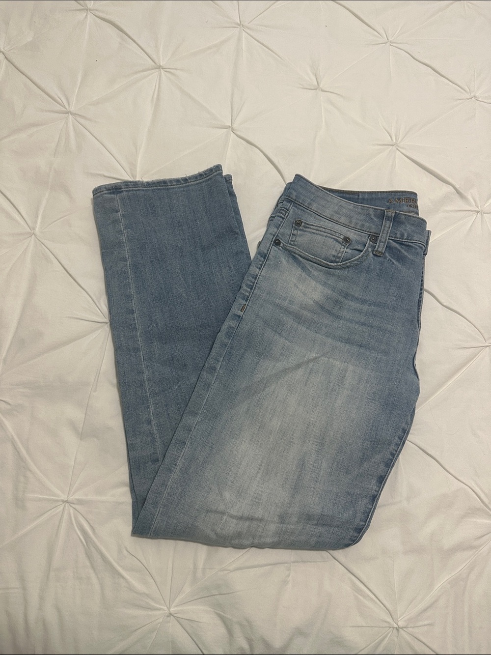 American Eagle Men’s Light Wash Original Straight Jeans - 32x32